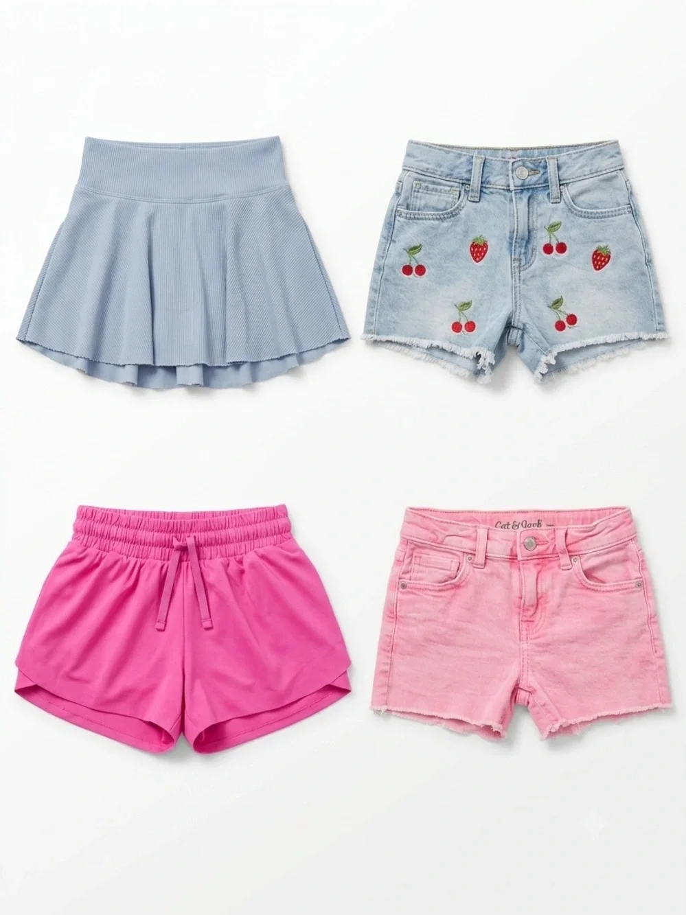 Bundle 3 Shorts 1 Skort (Cat&Jack/OldNavy/Yoga) Sz 6-8 Girls